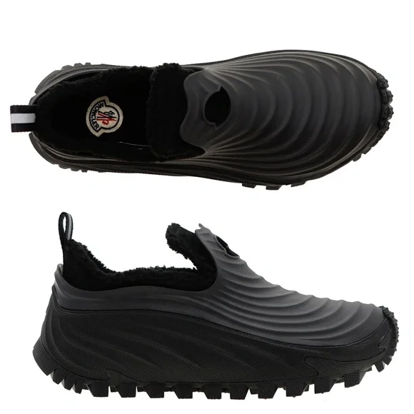 Moncler Acqua Rain Boots Shoes Sneakers Black Size 43 / 10 US New Moncler Acqua Winter Sneaker Boots Black Rubber Size 43 / 10  main image 4